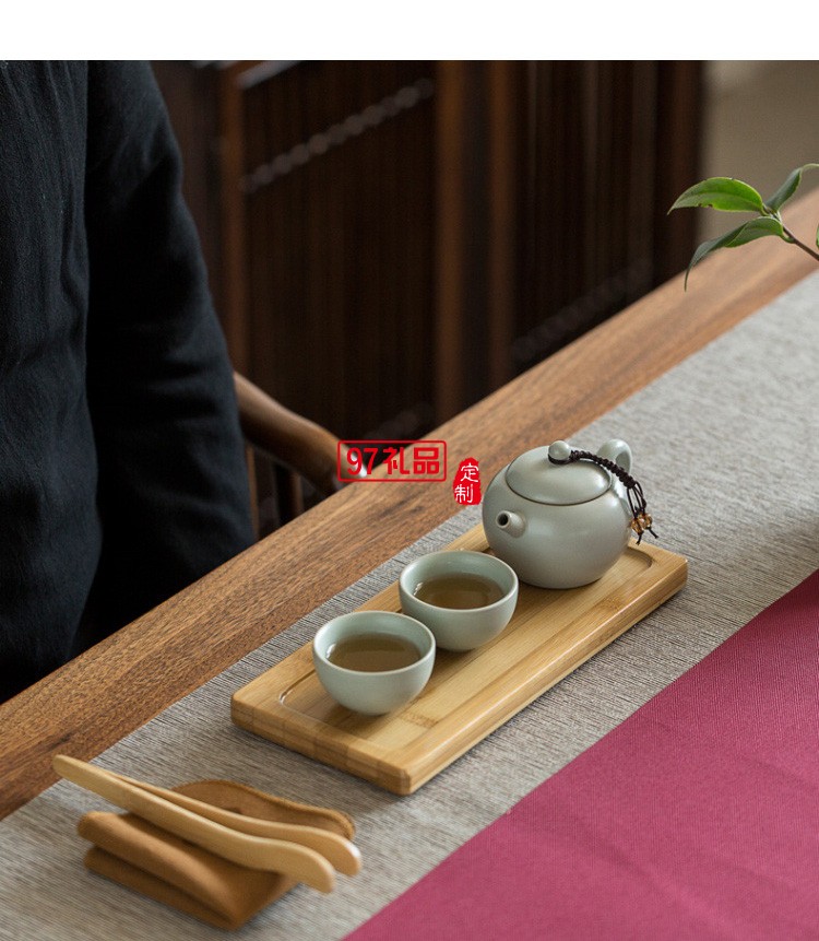便攜式旅行茶具一壺兩杯戶(hù)外泡茶汝窯茶壺杯車(chē)載隨行套裝