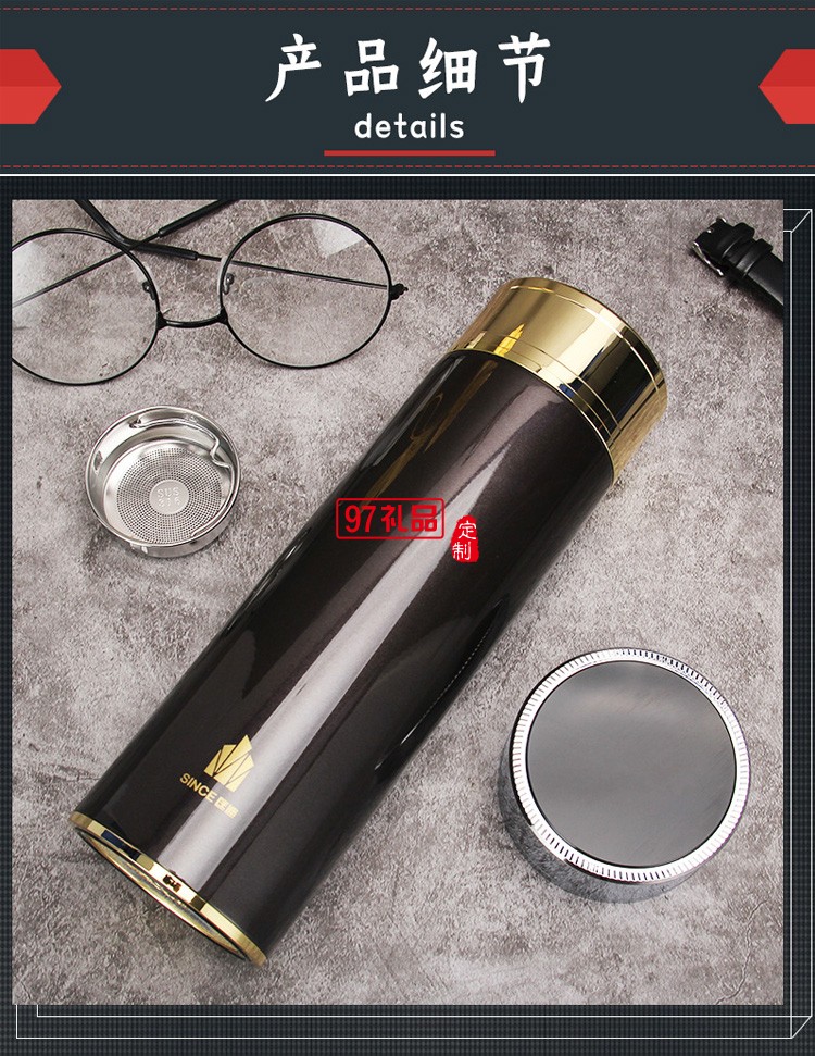 匡迪5111號(hào)鋅合金蓋子保溫杯 內(nèi)膽316不銹鋼真空水杯可印log