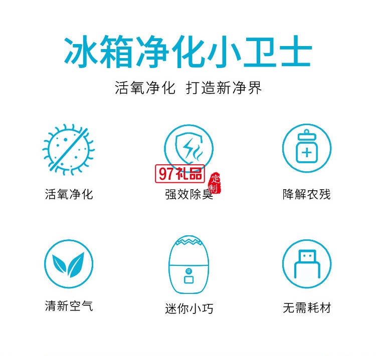 冰箱消毒除臭凈化器 臭氧殺菌食物保鮮