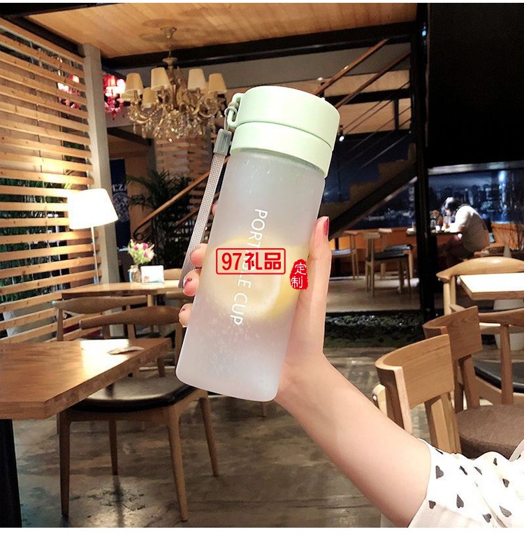 韓版大容量塑料杯簡(jiǎn)約便攜防漏廣告杯子