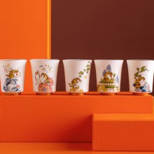 新年茶杯陶瓷品茗主人杯國(guó)潮描金禮盒開(kāi)業(yè)禮物虎年伴手禮品