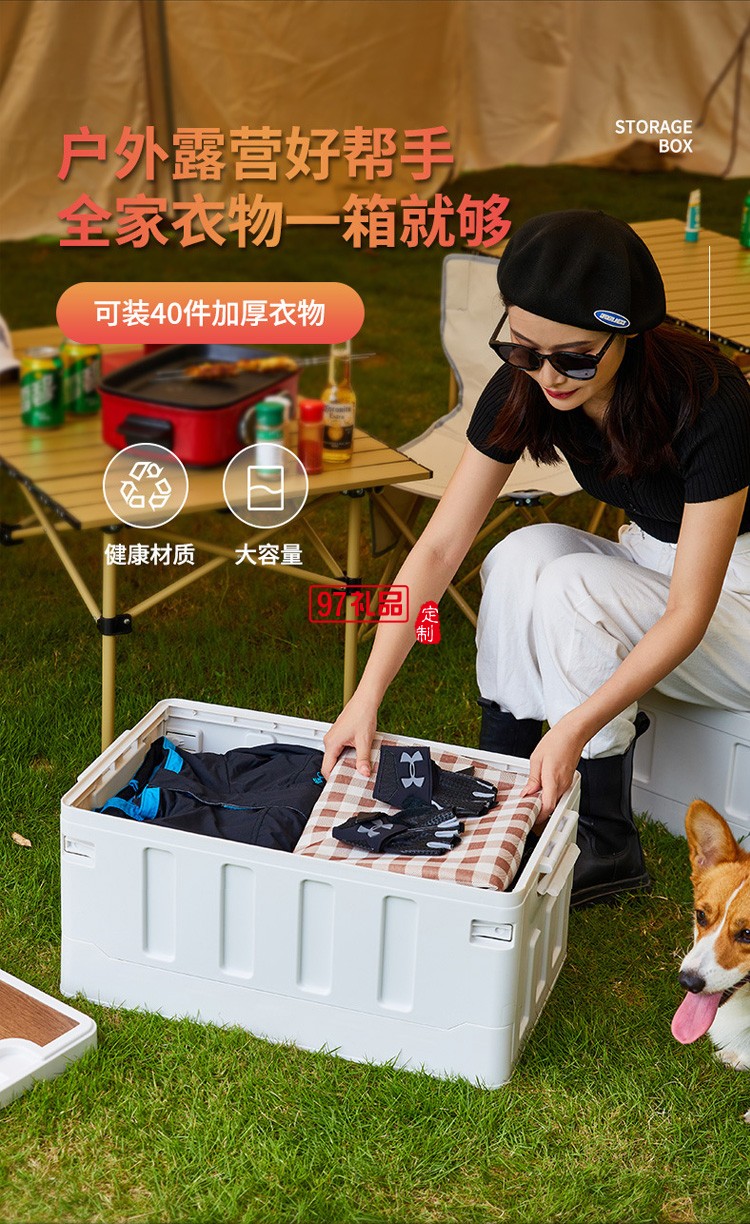 折疊收納箱 家用野營(yíng)露營(yíng)車載汽車后備儲(chǔ)物整理箱