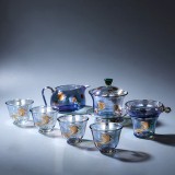 玻璃茶具套裝 整套茶具加厚耐熱玻璃蓋碗高檔商務禮品定制