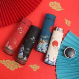 國(guó)潮不銹鋼智能杯中國(guó)風(fēng)商務(wù)顯溫保溫杯禮品杯子定制