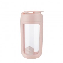 尊享 運(yùn)動(dòng)搖搖杯-櫻粉杯內(nèi)有硅膠球蛋白粉奶昔麥片酸奶果醬等快速搖勻