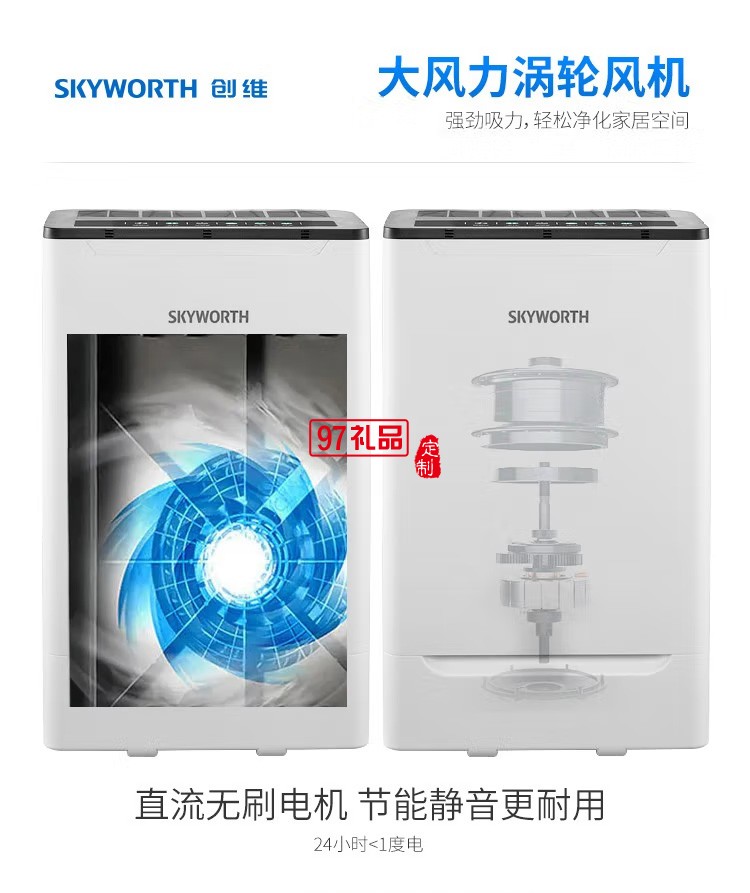 空氣凈化器除甲醛細菌凈化二手煙異味小型凈化器定制公司廣告禮品