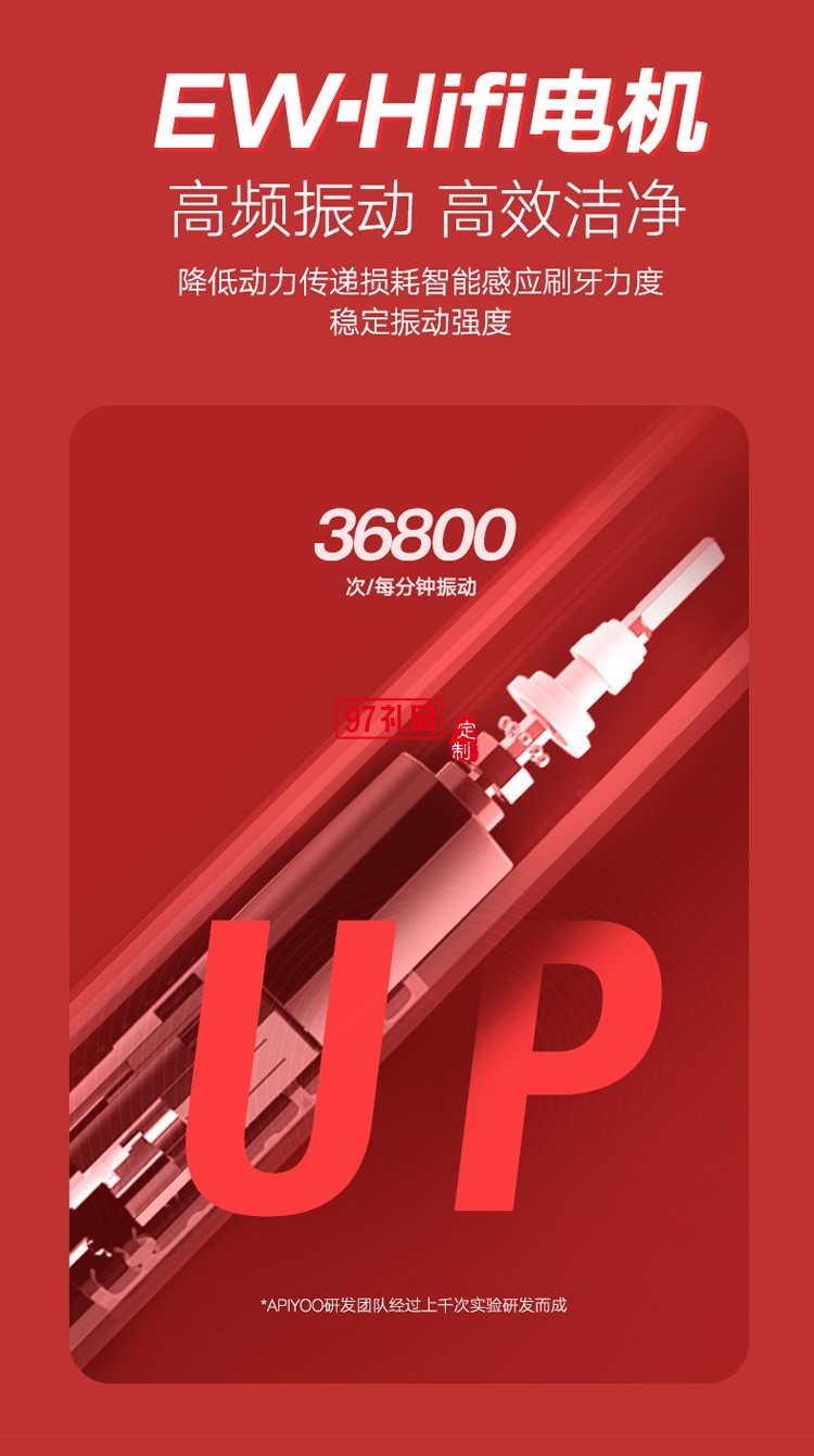 艾優(yōu)電動牙刷SUP成人聲波電動牙刷supreme感應(yīng)款定制公司廣告禮品