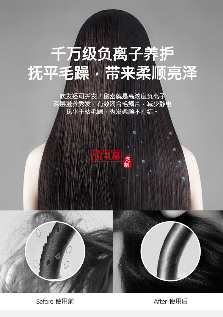 ApiYoo艾優(yōu)電吹風(fēng)機恒溫負(fù)離子PF7定制公司廣告禮品