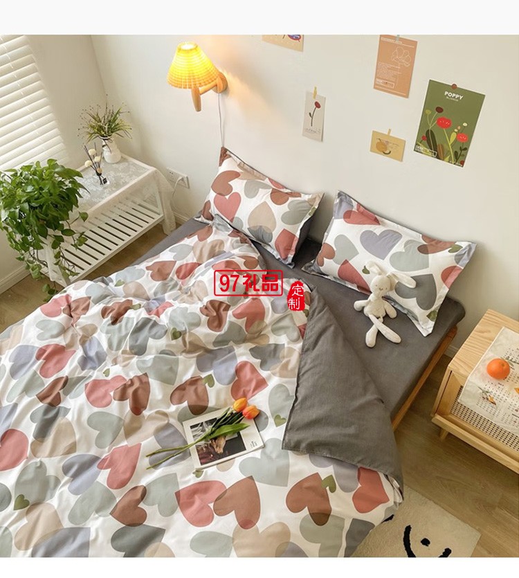 啄木鳥(niǎo) 卡膚棉四件套-如影隨心ZMN-KFM001定制公司廣告禮品