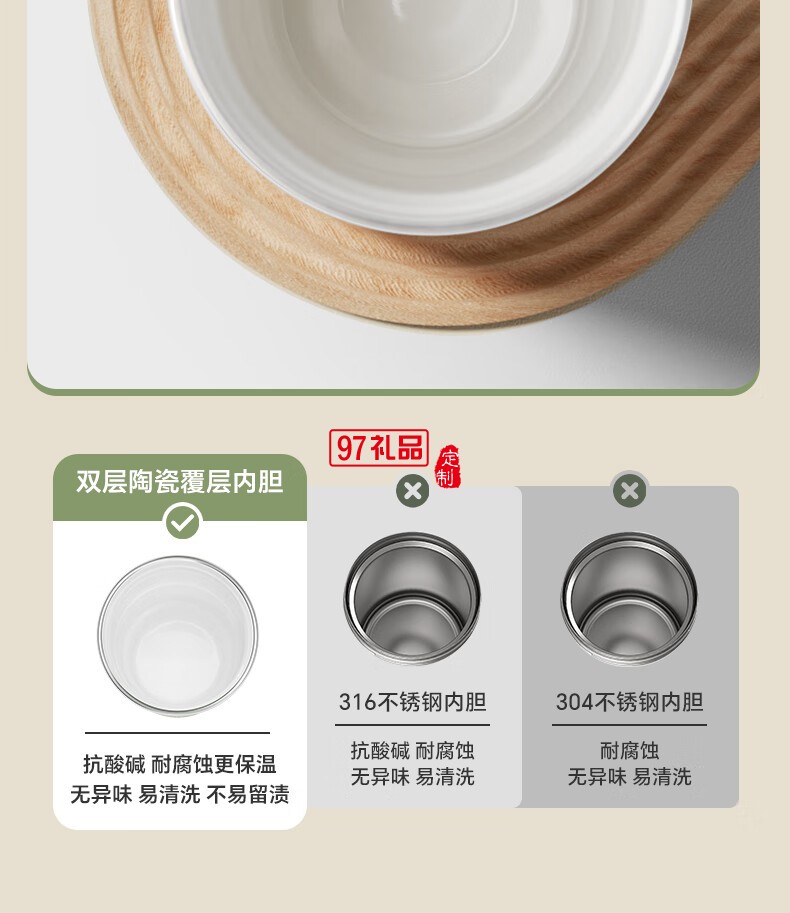 獨角犀 Rhino.life智能溫顯保溫提手杯淺荷綠色小清新水杯