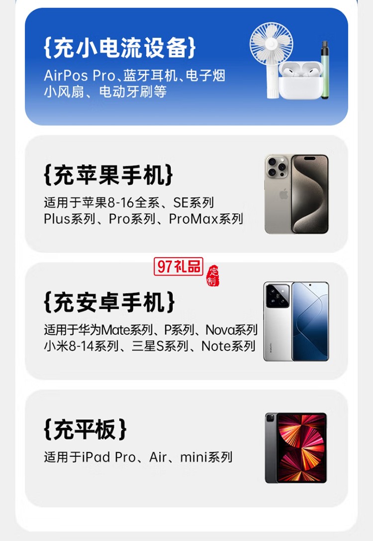 能量棒 自帶雙線+快充+插頭移動(dòng)電源