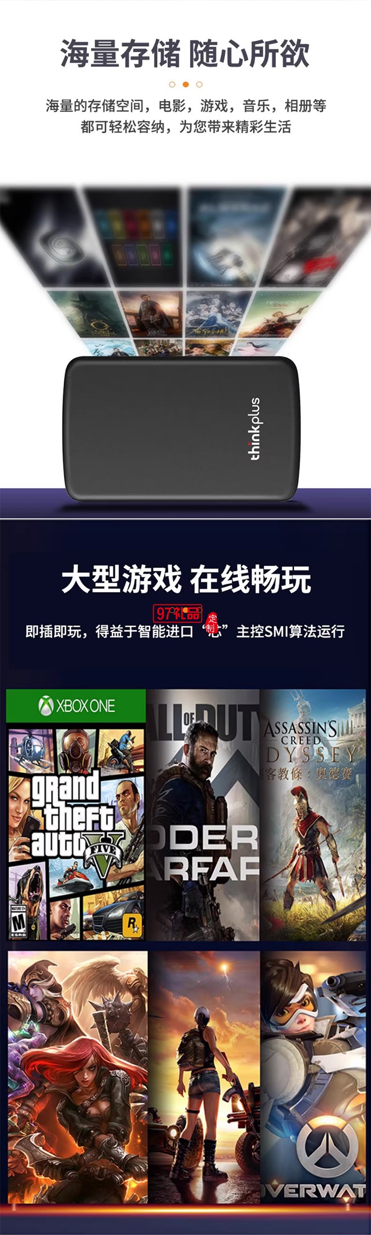 聯(lián)想thinkplus / 移動硬盤1TB