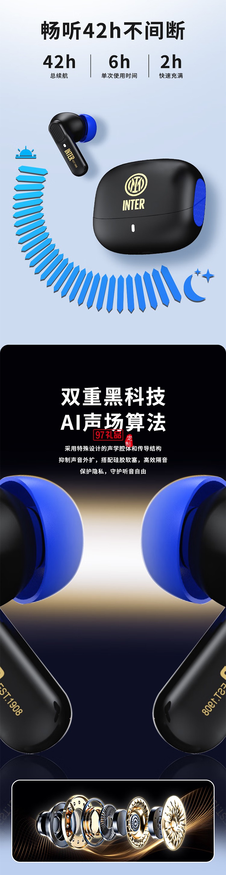 FCIM/國(guó)際米蘭 Leobuds ANC主動(dòng)降噪藍(lán)牙耳機(jī)