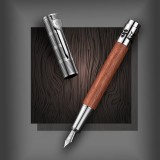 德柏（DARB）高檔黑檀木鋼筆轉(zhuǎn)筒解壓德國(guó)進(jìn)口總花梨木商務(wù)辦公送禮日晷