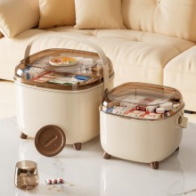 家用醫(yī)藥箱密封防塵防潮多層分格藥盒大容量便捷式急救藥品收納盒