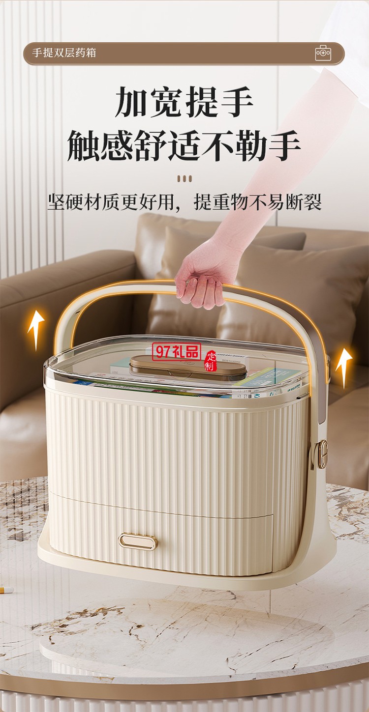 家用便捷式藥箱家庭裝全套急救箱大容量藥品醫(yī)療箱分格手提醫(yī)藥箱