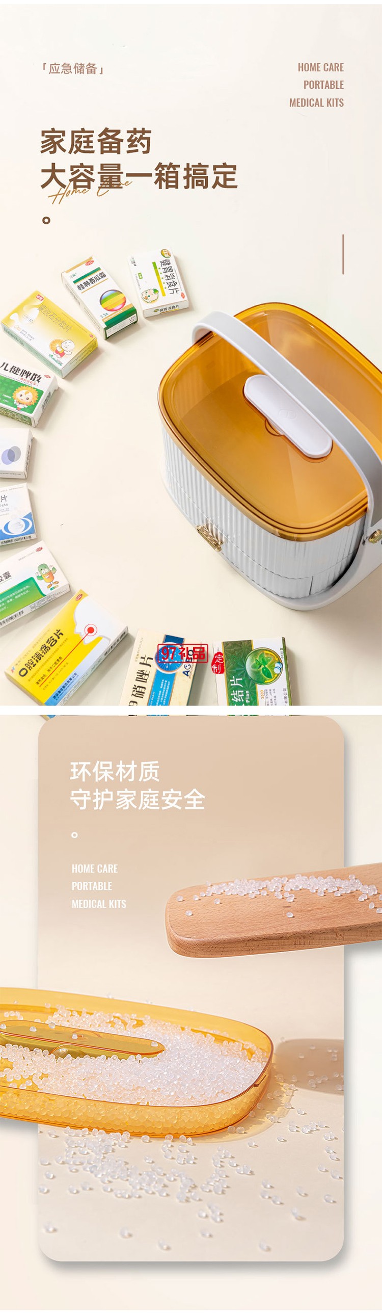 家用便捷式藥箱急救箱大容量藥品醫(yī)療箱分格手提醫(yī)藥箱雜物盒