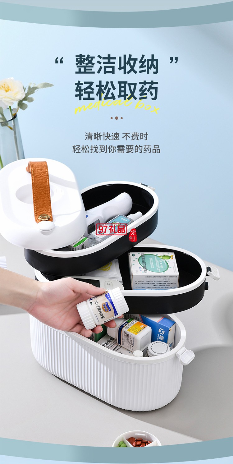 藥箱家用大容量急救箱便攜式藥箱多層藥品收納盒醫(yī)療用品收納盒