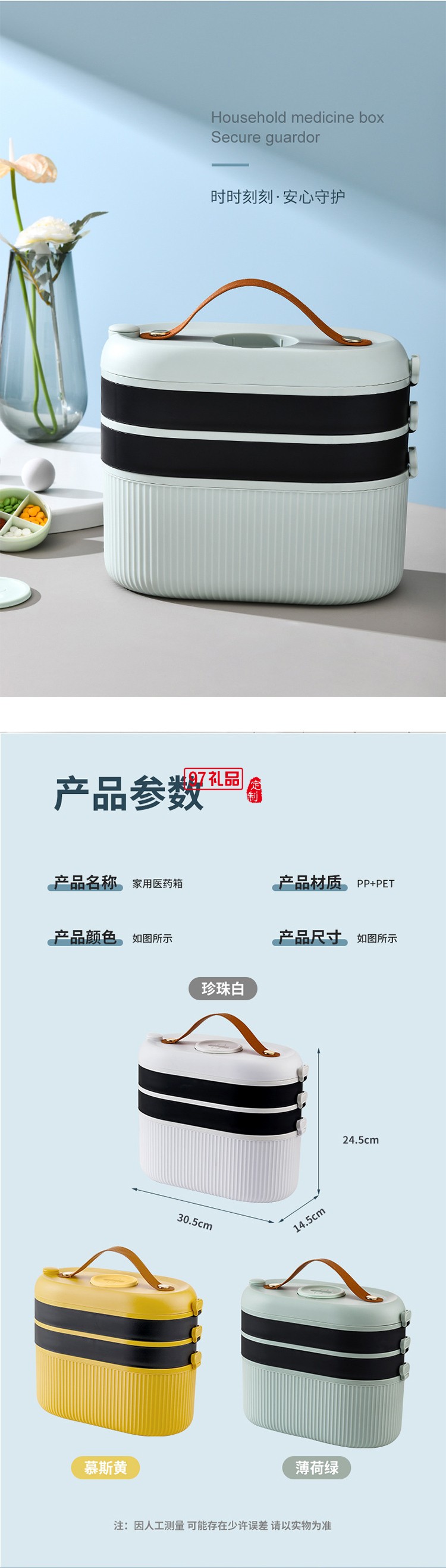 藥箱家用大容量急救箱便攜式藥箱多層藥品收納盒醫(yī)療用品收納盒