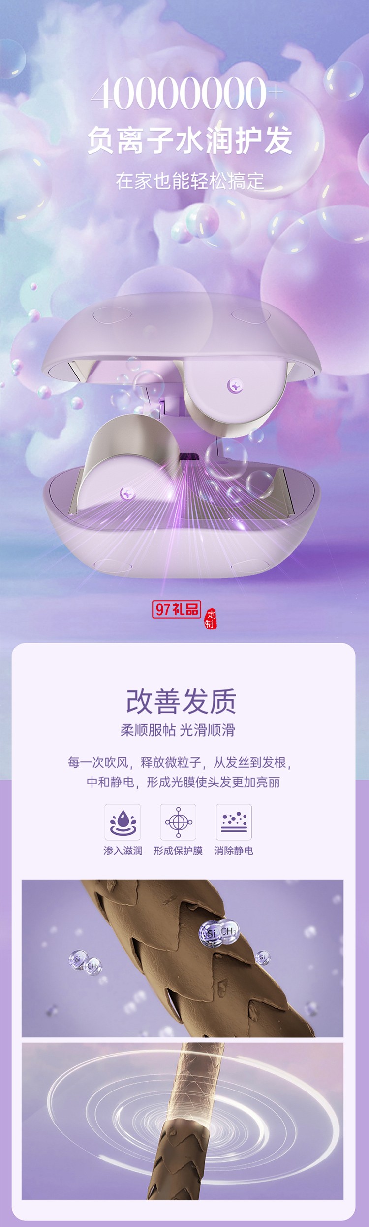 志高蛋卷卷發(fā)棒蛋蛋卷負離子夾板水波紋持久定型大卷神器法式貓爪羊毛卷