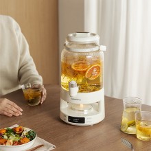 GLASSLOCK花茶電熱水瓶養(yǎng)生壺帶水龍頭恒溫玻璃煮果茶泡酒桶燒水壺