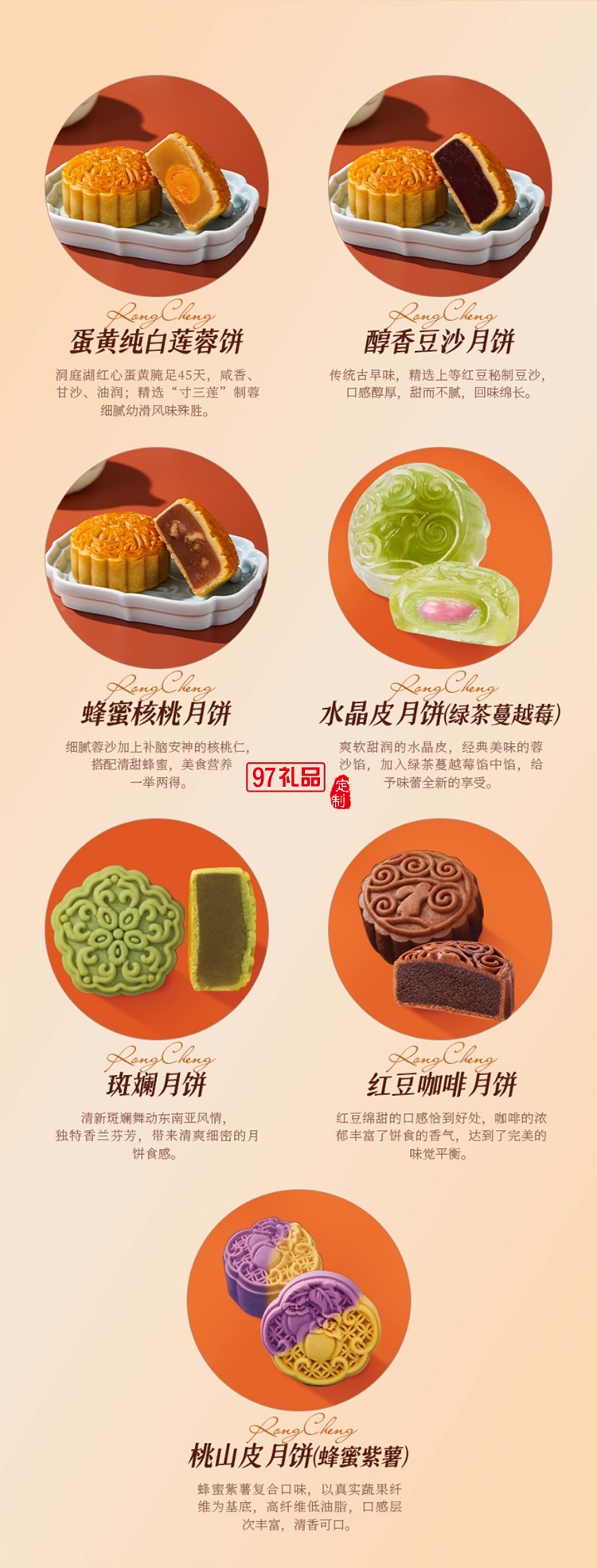 榮誠(chéng)凡希鉑悅禮盒蛋黃蓮蓉中秋團(tuán)圓送禮