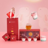 桂香盈壺彩釉中秋茶具禮盒月滿團(tuán)圓圖案 陶瓷壺杯套裝 送長輩禮品裝