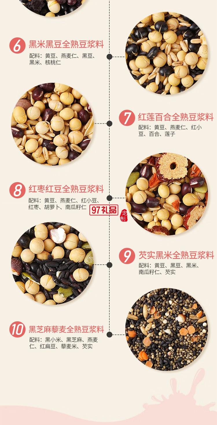 燕之坊30日五谷豆?jié){料包全熟黃豆破壁機(jī)豆?jié){粉原料中秋節(jié)禮盒65g